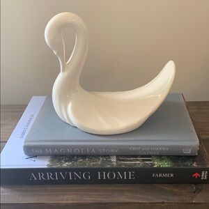 Elegant Cream Swan Figurine